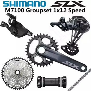Grupo de Cambio <span class=keywords><strong>SHIMANO</strong></span> SLX <span class=keywords><strong>M7100</strong></span> 1x12 Velocidades con Palanca de Cambios, Desviador Trasero, Juego de Bielas <span class=keywords><strong>CN</strong></span>-<span class=keywords><strong>M7100</strong></span>, <span class=keywords><strong>Cadena</strong></span>, Cassette, Piñón 50T/52T - Product Image 1