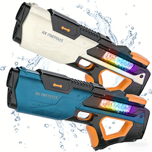 Pistolet à eau électrique en plastique grande capacité avec lumières colorées, absorption automatique de l'eau, jeux de plein air, jouets pour enfants - Product Image 1