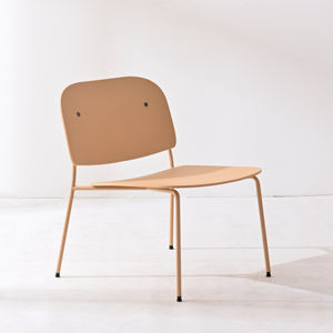 Fabrika iç mekan mobilyası Nordic kafe sandalyesi plastik koltuk Metal çerçeve tek kişilik düşük yükseklik Modern siyah oturma odası sandalye - Product Image 6