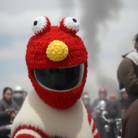 Nouvelle Housse de Casque de Moto Sportive Tout-Terrain Intégrale Décorative Style Cosplay en Polyester/Coton Faite à la Main Unisexe