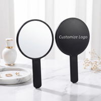 Nuevo Producto, Espejo de Mano en Cuatro Tamaños, Múltiples Colores, Espejos Pequeños de Maquillaje para Estudiantes con Decoración de Lazo