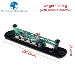 Placa decodificadora TZT <span class=keywords><strong>Bluetooth</strong></span> 5V 12V MP3 WMA, módulo de <span class=keywords><strong>Audio</strong></span>, Radio USB TF para accesorios de coche con Control remoto - Product Image 2