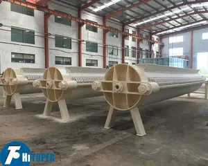 Small manual chamber hydraulic round plate filter press for ceramics used in sludge dewatering process