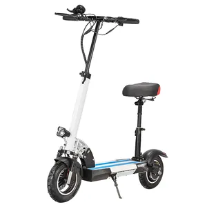 2022 New Adult White E-scooter With Single Light and Two Wheel Electric Scooter