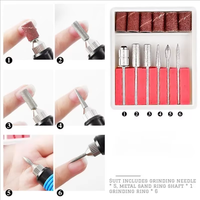 Offre Spéciale – Kit de Ponceuse à Ongles Électrique Portable en Acrylique, 30000 tr/min, Vitesse Contrôlable, 5 Têtes, Recharge USB, Stylo de Pédicure et Manucure