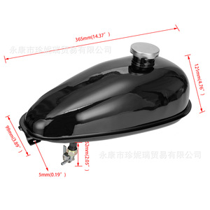 Tanque de Combustible para Motocicleta Zhen Nirui, Tanque de Gasolina de Hierro de 4L para Motor de 80cc, Pieza de Repuesto con Tapa - Product Image 4