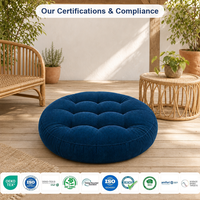 Coussin de sol rond imperméable pour enfants siège enfant extérieur Patio lin tufté coussin de sol pour oreillers de bureau