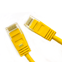 1M Cat6 UTP kabel Patch lurus untuk jaringan komputer RJ45 kabel LAN kabel Patch komunikasi, kuning