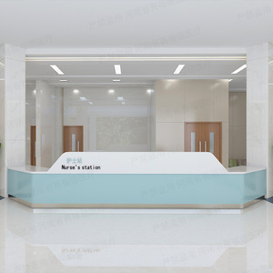 Escritorio de Estación de Enfermería de Acero Electrolítico Personalizado SFD-B001, Mesa de Trabajo en Forma de L para Consultorio Médico, Muebles de Oficina - Product Image 2