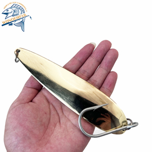 198g cuillère en métal Spinner leurre de pêche appâts durs paillettes avec plume triple crochet matériel de pêche - Product Image 5