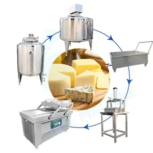 Cuve à fromage de 1000 litres Mozarella Halloumi Stretch Cooker Make Machine Ligne de fabrication de fromage à vendre