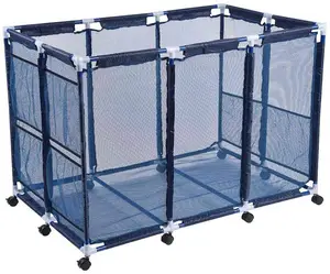 Wholesale equipment organizer balls-Modern Blue Pool Storage Bin - Extra Large | Perfect Contemporary Nylon Mesh Basket Organizer For Your