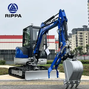 3.5トンイエロー掘削機メーカーRippa小型掘削機新製品ミニ掘削機ブームスイング付き小型掘削機