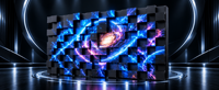 Mur vidéo LED cinétique 3D P2.5, affichage matriciel mécanique, écran télescopique pour salle d'exposition de luxe et événements scéniques