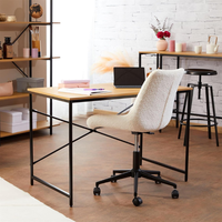 Bureau d'ordinateur moderne et simple pour la maison, avec structure métallique stable, table d'étude et de travail pour ordinateur portable et PC
