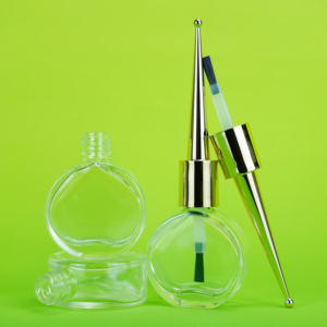 Chai thủy tinh trong suốt 14ml/15ml đựng dầu dưỡng móng, sơn gel, mỹ phẩm, nắp vàng kèm cọ, dùng cho salon - Product Image 4