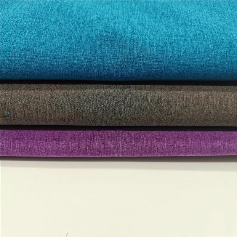 3 layer Stretch Polyester Melange Plain fabric DWR fabric Plain Weave with 10k/10k Laminate for coat and jacket
