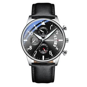 Montre-bracelet à quartz multifonction de luxe OEM & ODM pour hommes, étanche, lumineuse, bracelet en cuir, acier, Reloj Montre Homme - Product Image 6