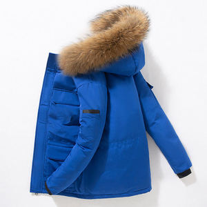 Manteau d'<span class=keywords><strong>hiver</strong></span> en duvet d'oie épais pour homme et <span class=keywords><strong>femme</strong></span>, coupe-vent, à capuche, style décontracté, pour l'extérieur, <span class=keywords><strong>Canada</strong></span>, Europe - Product Image 4