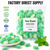 Bonbons gélifiés aromatisés à la menthe Halal en vrac, vente en gros, fabrication sur mesure OEM ODM, marque privée, fabricant TIKTOK