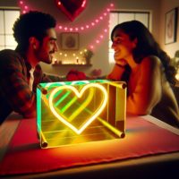 Lampe à LED en forme de cœur à mille couches de miroirs, lampe de table à LED Infinity pour une décoration romantique de fête à la maison