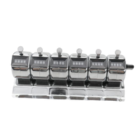 Compteur mécanique conjoint à 4 chiffres en acier inoxydable à 6 unités modèle Sk-c6, compteur manuel à 4 chiffres pour le comptage