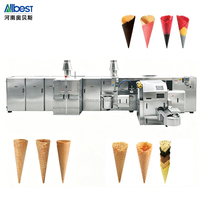 Ligne de production entièrement automatique de cornets barquillo, machine industrielle de fabrication de gaufrettes et de biscuits pour glaces, style espagnol