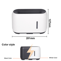 Diffuseur d'arôme de volcan de 240ml, diffuseur de parfum de flamme de maison de lumière de sommeil de LED