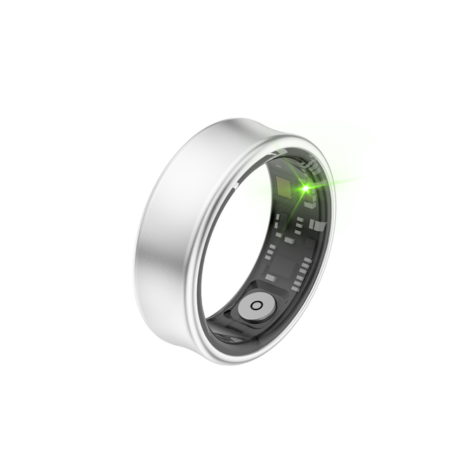 JXD 2025 SR05 Concave Design Titanium Alloy Material Step Counting Health Monitoring Gesture Control Smart Ring