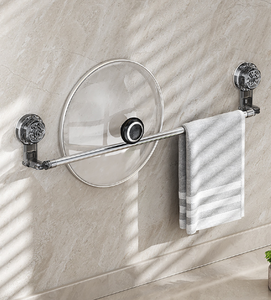 Mới nhất thiết kế kim loại treo tường <span class=keywords><strong>Rack</strong></span> khăn với có thể tháo rời hút ly và có thể thu vào khăn lưu trữ giá - Product Image 6