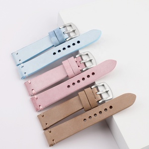 Bracelet en cuir ciré blanc épais de 4 mm, 20 mm/22 mm - Qualité Guangzhou, Vente chaude e-commerce transfrontalier, en stock - Product Image 5