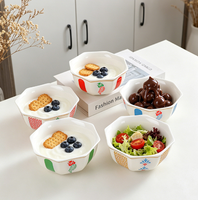 Bol en Porcelaine Céramique Blanc Style Arabe Moyen-Oriental pour Service de Table, Soupe, Salade et Aliments – Prix de Gros