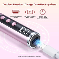 Vantrend Beauty Mini Ponceuse à Ongles Électrique Portable Rechargeable en Forme de Stylo 25000 tr/min pour Manucure et Pédicure
