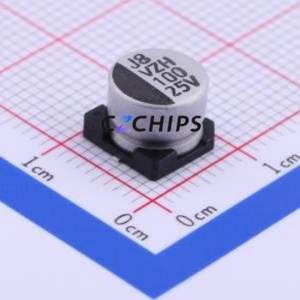 Condensateur électrolytique en aluminium SMD VZH101M1ETR-0806, SMD, D8xL6.5mm 100uF 20% 25V 8mm - Product Image 1