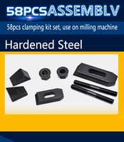 Kits de serrage en acier Bright-tools 58 pièces pour accessoires de machines-outils CNC, garantie 1 an - Ateliers de réparation de machines, fabrication