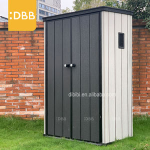 Armoire verticale de jardin personnalisée de 6 pieds Boîte de rangement durable à double <span class=keywords><strong>porte</strong></span> en bois composite facile à assembler pour produits chimiques de piscine - Product Image 2