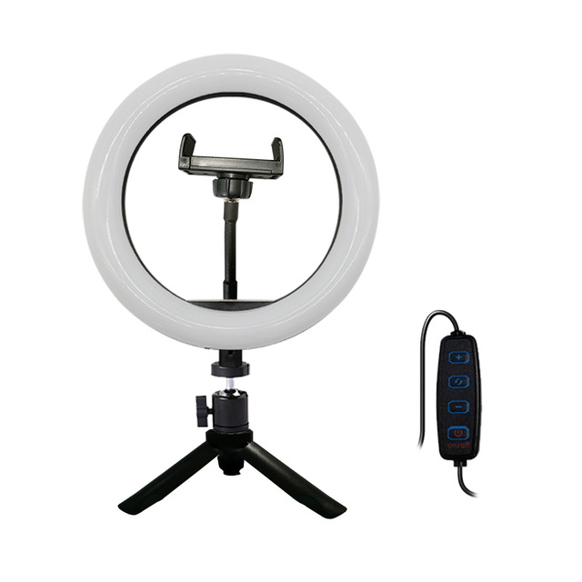 10inches 26cm Multi-color Ring Light with Tripod Stand Dimmable Led Beauty Lamp for Make up Soft Ringlight