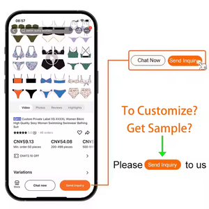Produttore di Bikini Personalizzati con Ricami di Perline Costume da Bagno con Lacci Bikini Sexy Triangolare Popolare e Abbigliamento da Spiaggia per Donne - Product Image 4