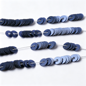 Vente en gros de paillettes bleu foncé en tube, fourniture en vrac d'usine, paillettes brodées en tube pour accessoires de costume - Product Image 3
