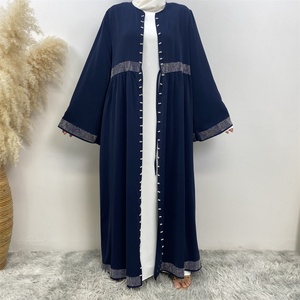 1402# Latest Ramadan Abaya for Women Muslim Fashion Luxury Abaya Modest Ladies Clothing Wholesale - Product Image 3