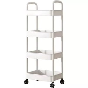 Chariot <span class=keywords><strong>de</strong></span> rangement <span class=keywords><strong>de</strong></span> cuisine extérieur en plastique à double niveau sur roulettes pour outils et <span class=keywords><strong>service</strong></span> <span class=keywords><strong>de</strong></span> légumes/fruits - Product Image 6