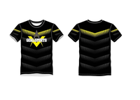Camiseta de poliéster lisa personalizada UPF50+ para sublimación, ideal para equipos deportivos, escolares o de pesca, con MOQ bajo, directamente de fábrica de la Feria de Cantón.