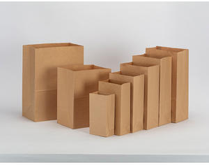 Sac en papier brun sans poignée, personnalisable avec logo, le plus vendu ; Sac en papier brun pour livraison de repas - Product Image 5