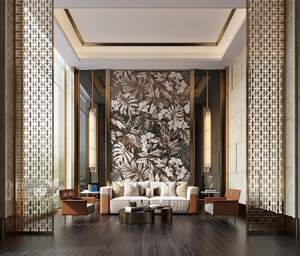 Siêu sang trọng 800x2600 chạm khắc hoa nghệ thuật đá cẩm thạch sứ slab đá hiệu ứng liền mạch tường ốp và sàn gạch - Product Image 5