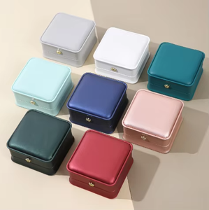 Multi-Color PU Leather Jewelry <b>Box</b> with Velvet Lining Custom Logo Ring Pendant Bracelet Bangle <b>Storage</b> <b>Box</b> Wholesale - Product Image 6