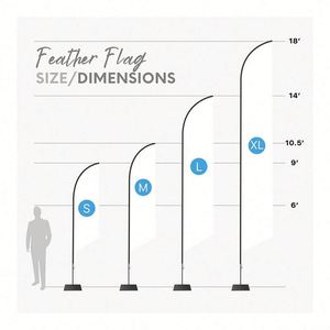 Custom Logo Outdoor Advertising Beach <b>Flags</b> Feather Teardrop Banners Polyester Material for Events - Product Image 5
