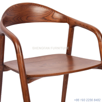 Ensemble Table et Chaises de Salle à Manger en Bois Massif Rétro de Loisirs, Chaises de Restaurant en Chêne et Noyer Massif, Vente en Gros