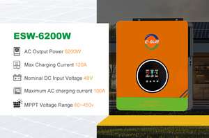 ESUN Système Solaire Hybride 6.2kW 48V 10kW Double MPPT pour Raccordement au Réseau AC ES-WI-10200 – Nous avons lancé plusieurs modèles de puissance. - Product Image 5