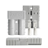 Conector de Batería con Código de Color, 50A 600V, Enchufe de 2 Pines para Identificación de Voltaje, Ensamblaje de Cables