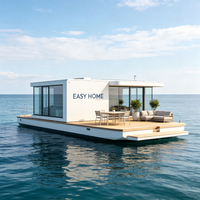 Maison flottante modulaire sur mesure, villa flottante pour divertissements aquatiques